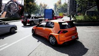 VW Golf GTI build  CarX Street PC  Steering wheel gameplay [upl. by Nnylhtak810]