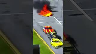 Talladega fire on pit road 🔥nascar racing monsterenergy talladega cupseries instagram 2023 [upl. by Millwater]