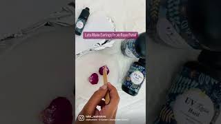 Resin Jewellery Rose in Resin  Resin Earing Tutorial on Uv resin  Dry Flower Resin Jewellery [upl. by Inaniel407]