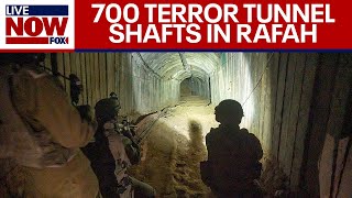 IsraelHamas war 700 terror tunnel shafts in Rafah 50 to Egypt Israel says  LiveNOW from FOX [upl. by Siusan]