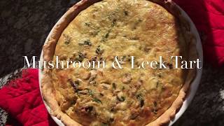 Quick and Easy Mushroom amp Leek tart Quiche Recipe   Cooking Video [upl. by Andri]