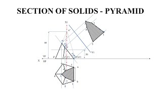 Pentagonal Pyramid  Section of Solids  Easy Method  Engineering Graphics  EG  Tamil [upl. by Calmas]