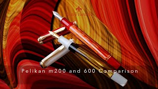 Pelikan m200 and m600 comparison [upl. by Refinnaej564]