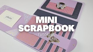 MINI SCRAPBOOK ALBUM  TUTORIAL [upl. by Lajes149]