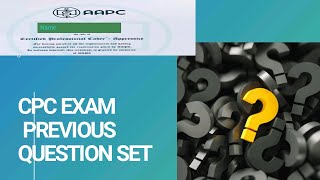 CPC EXAM PREVIOUS QUESTION SET WITH DETAILED EXPLANATION [upl. by Ahsila685]