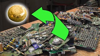 Ewaste GOLD Recovery  Recycle Broken Electronics [upl. by Meyers]