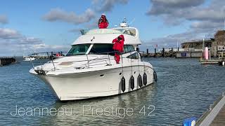 Jeanneau Prestige 42 Berthing Yarmouth Harbour [upl. by Sieracki42]