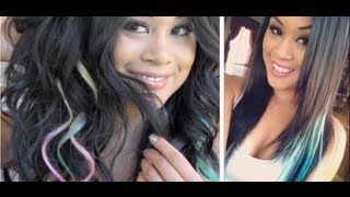 TUTORIAL ClipIn Colored Hair Extensions [upl. by Ahselak]