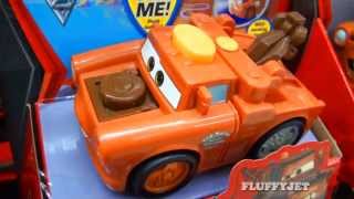 Disney Cars 2 Shake n Go Cars from FisherPrice Pixar Mattel Cars 2 Talking Toys Jeff amp Mater Light [upl. by Kristoforo]