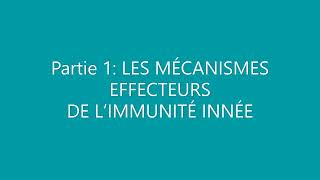 LES MÉCANISMES EFFECTEURS DE L’IMMUNITÉ INNÉE partie1 [upl. by Gefen]