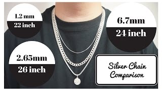 Silver Chains Length and Width Comparison [upl. by Naitsirhc951]