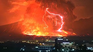 PANIC Volcano Explosion 🌋 Lava goes to Goma Mount Nyiragongo eruption DR Congo [upl. by Bovill]