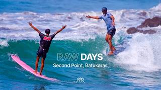 RAW DAYS  Second Point Batukaras  Longboarders dreamland [upl. by Anekahs]