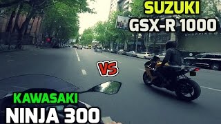 ninja 300 vs GSXR 1000 [upl. by Arsuy]