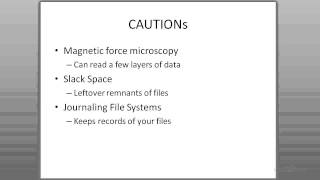 Ubuntu 1204 Forensics  Securely Erasing Disk Drives Overview [upl. by Eerac]