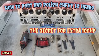 How to port and polish Chevy LS heads porting aluminum heads [upl. by Ajani]