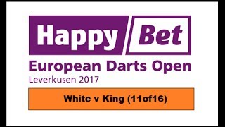 Round 2 11of16Ian White v Mervyn King amp Interview  European Darts Open 2017 HD [upl. by Nogas]