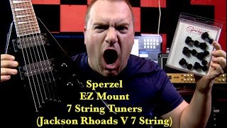 Sperzel 7 String EZ Lock Tuners for Rhoads 7 String V [upl. by Ahsiken]