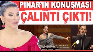 Pınar Denizin Altın Kelebek ödül töreni konuşması Rihannadan çalıntı çıktı [upl. by Yelah]