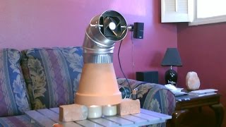 Candle Powered Heater Improved  DIY Radiant Space Heater wfan  Clay Pot Heater [upl. by Iatnahs]