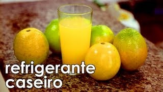 Receita de REFRIGERANTE CASEIRO refrescante [upl. by Ahsenre]