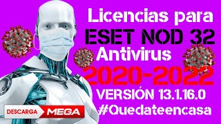 CLAVES SERIALES y LICENCIAS HASTA EL 2021 para ESET NOD 32 Antivirus [upl. by Nahshon]