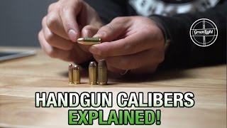 Basic Handgun Calibers Explained  SemiAutomatic Ammo Breakdown [upl. by Ocirred]