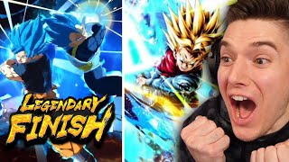 NEW DBS BROLY LF SSB GokuVegeta amp LF SWORD OF HOPE Trunks REACTION on Dragon Ball Legends Reveal [upl. by Eelam]