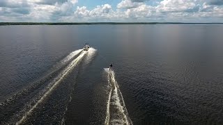 Wright Patman Lake  Drone WakeboardSki [upl. by Jemimah]