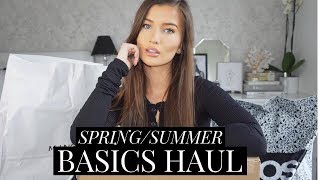 SPRINGSUMMER 2019 BASICS HAUL  TOPSHOP ZARA URBAN OUTFITTERS  aliceoliviac [upl. by Gipps]