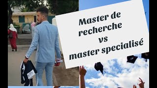 Master de recherche vs master specialisé  الفرق بين الماستر والماستر المتخصص [upl. by Nereus582]