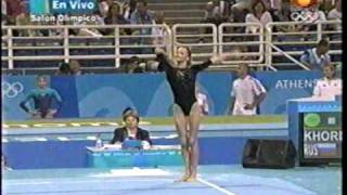 Svetlana Khorkina FX AA Juegos Olímpicos de Atenas 2004 [upl. by Ellehcyt]