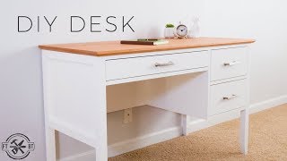 DIY Desk with Drawers  How to Make [upl. by Pizor]