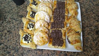 أشكال جديدة من la viennoiserie بالعجينة المورقة والكريمة تبهري بها عائلتك  فينوازري🥐🥐 [upl. by Enelyw239]