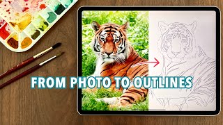 How I Trace Photos for Watercolor Painting [upl. by Nilekcaj809]