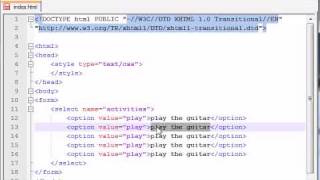 XHTML and CSS Tutorial  42  Drop Down Lists [upl. by Annadal]