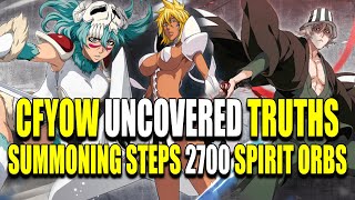 CFYOW UNCOVERED TRUTHS SUMMONS 2700 SPIRIT ORBS Bleach Brave Souls [upl. by Joselow]