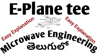 EPlane tee in Microwave Engineering in telugu microwaveengineering [upl. by Amandi]