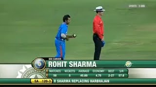 Wickets taken by Rohit Sharma in ODIs Rohit Sharma bowling [upl. by Boyt719]