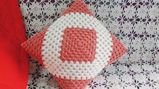 Crochet cushion cover কু‌শিকাটার কুশন কভার টিউটো‌রিয়াল। cushioncover [upl. by Kelton]