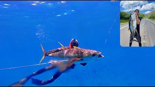 Spearfishing Ahi From Shore A Divers Dream Come True  Hawaii Vlog [upl. by Saloma610]