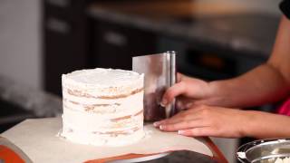 How to Layer and Frost a Cake with Perfectly Smooth Sides [upl. by Enirehtac46]