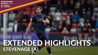 EXTENDED HIGHLIGHTS Stevenage v Bradford City [upl. by Nefen]