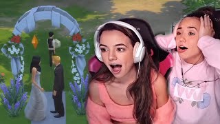 The WORST Wedding in Sims 4 ep 4  Merrell Twins Live highlight [upl. by Aicad]