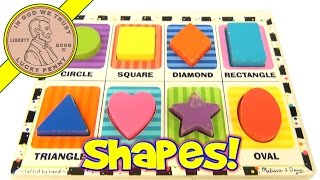 Melissa amp Doug Chunky Colorful Shapes Wood Puzzle [upl. by Okun]