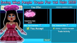 Seeing What People Trade For Val Halo 2020 Royale High Trading [upl. by Anaderol462]