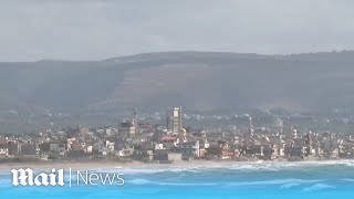 LIVE View of southern Lebanon near the border with Israel as seen from Lebanon’s Tyre [upl. by Tamarra]