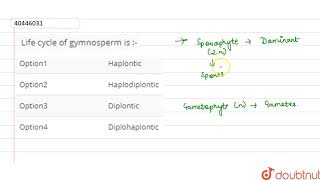 Life cycle of gymnosperm is [upl. by Ody438]