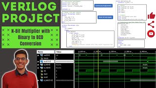 N bit Multiplier in Verilog with code Verilog Project  Xilinx Vivado  Electronics Project [upl. by Beutler468]