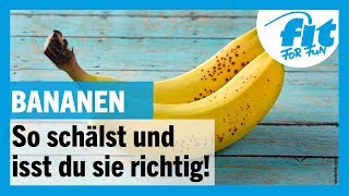 FOODHACK Bananen richtig schälen amp essen 🍌 [upl. by Lorenza]